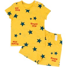 Maykids 兒童透氣起司星星五分竹節棉上下套裝