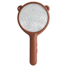 可愛小熊露營用車用輕巧小型滅蚊電蚊拍, 棕色