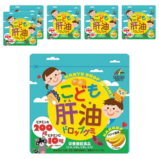 Unimat Riken 兒童肝油軟糖，香蕉風味，含維他命A、B2、B6、D, 97g, 6包