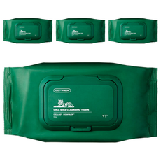 브이티코스메틱 시카 마일드 클렌징 티슈, 50매입, 4개