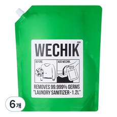 위칙 소독 섬유유연제 리필, 1.2L, 6개