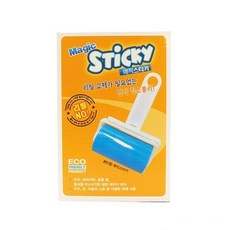 Magic STicky 帶蓋加大黏毛器 黏性強 附防塵罩 環保材質 可水洗重複使用, 11.5 x 18 x 5.5cm, 1個