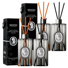 센토 인텐스 프리미엄 대용량 디퓨저 550ml, 블랙체리, 4개 블랙체리, 4개