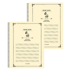 morning glory 6000 精裝線圈音樂樂譜筆記本, 2本, 顏色隨機
