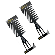 Barber Store 造型髮油梳, 2個, 黑色