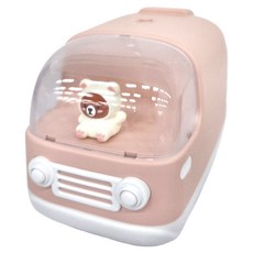 CStar 小熊巴士加溼器附小夜燈, 1800mAh大容量, 350ml大水箱, 粉白藍