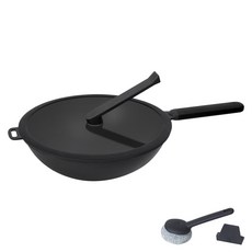 WOKY 沃廚 台灣公司貨 恰恰鍋/炒鍋 附鍋蓋 + 集水器, 32cm, 1個