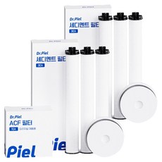 Dr.Piel 皮益博士 沐浴蓮蓬頭濾芯 第一道沉澱物過濾替換濾芯 3入+第二道ACF替換濾芯組, 無香, 2組