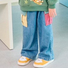 Firstblue 兒童柔軟純棉牛仔褲