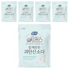참그린 참 깨끗한 과탄산소다 주방세제 파우치, 1kg, 5개