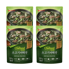 쉐푸드 소고기 미역국, 500g, 4개