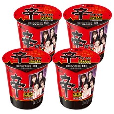 NONGSHIM 農心 辛拉麵 辛香菇味 杯麵 68g, 4入