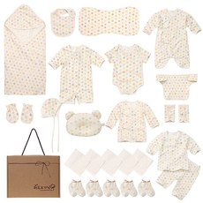 withorganic 動物印花彌月禮盒25件組