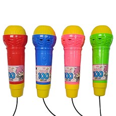 Jaemizone 趣味區 兒童迴音麥克風玩具 4入組, 1組, 紅色、藍色、粉紅色、綠色