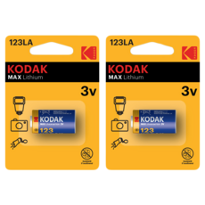 코닥 MAX CR123A 3V 리튬 특수건전지, 1개입, 2개