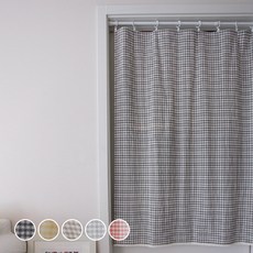BYAMI 格紋蕾絲窗簾, 灰色