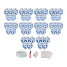 P&B UNITY 亮片圓形氣球 30cm, 50個, 08 藍色