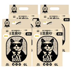 PET SONG CATBOSS系列 木薯豆腐貓砂 1.5mm, 6L, 4包, 原味