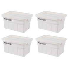 工業風高荷重附蓋收納箱 小型款 2L, 純潔白, 4個