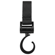 魔鬼氈360度旋轉大掛鉤 嬰兒車掛鉤 3公斤承重 方便出行, 黑色, 1條