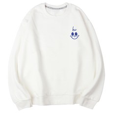 VENHIT 雀斑微笑Hi字樣寬鬆棉質長袖上衣