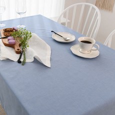 讚美設計 素色長方形2人桌布, 藍色