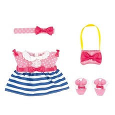 Mell Chan 小美樂 藍紋小洋裝, 1個, 混和顏色