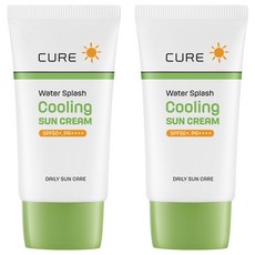 김정문알로에 큐어 워터 스플래쉬 쿨링 선크림 SPF50+ PA++++, 40ml, 2개