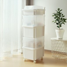 LIVINGSMILE 멀티형 이동식 기저귀 정리함 3단, 화이트, 1개