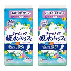 unicharm 嬌聯 Lifree Charm Nap 長效消臭吸水衛生棉 無翼 10cc, 19cm, 28片, 2包
