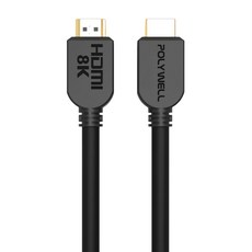 POLYWELL 寶利威爾 HDMI 2.1傳輸線 公對公 PW15-W60-L010, 1m, 1條