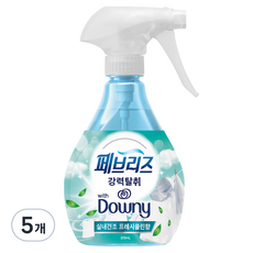 페브리즈 다우니 섬유탈취제 실내건조 프레시클린향 본품, 370ml, 5개