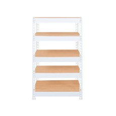 스피드랙 V2 스탠드선반, 화이트 + 우드, 5단