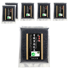 鴨間稻 有機黑糯糙米, 台灣產, 1kg, 6包