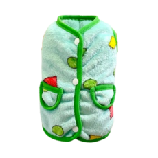 毛絨馬甲, 綠色菱格, 1件