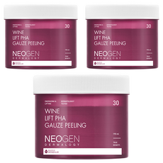 NEOGEN 紅酒緊緻PHA去角質爽膚棉, 30片, 3罐