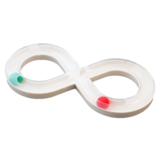 YOGiSSO 逗貓玩具 8字軌道, 白色, 1個