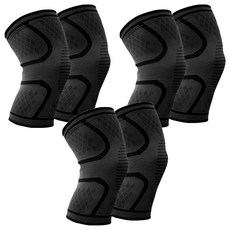 AOLIKES 奧力克斯 7718 彈力護膝, 黑色 L號, 尼龍材質, L, 3雙