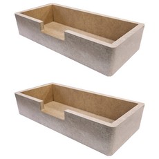 FLaiTO 簡易木質牆壁插座遮蓋盒, 2個, 奶油色