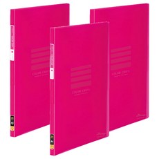 ECO Chungwoon 彩色半透明A4資料夾 20頁, 粉色, 3本