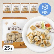 다즐샵 닭가슴살 큐브 오리지널맛 (냉동), 100g, 1개입, 25개