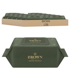 BROWN 優質嬰兒用濕紙巾 深色款, 20張, 12包