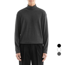 Naven 全彈性高領T恤 NA3BNT, 炭灰色