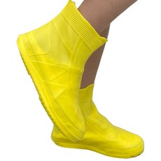 3초쿨 실리콘 신발 방수 레인커버, XL, 노랑, 1개