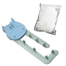 水槽廚餘架 藍色牛+濾網 100入, 1套