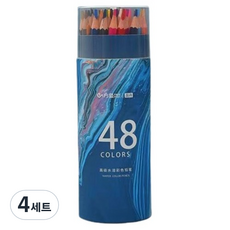 FREE FISH 方魚 Sina Art 水彩色鉛筆 圓形盒, 4套, 48色