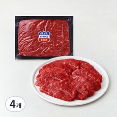 미국산 초이스 부채살 구이용 (냉장), 600g, 4개