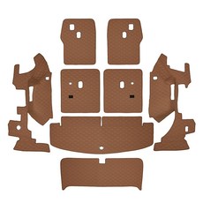 메이튼 디 올 뉴 싼타페 MX5 트렁크 매트 가죽 풀커버, 현대 디 올 뉴 싼타페 MX5 6인승, 피칸 브라운