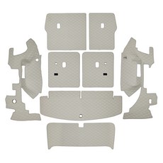 메이튼 디 올 뉴 싼타페 MX5 뉴 가죽 풀커버 트렁크 매트, 현대 디 올 뉴 싼타페 MX5 7인승, 그레이