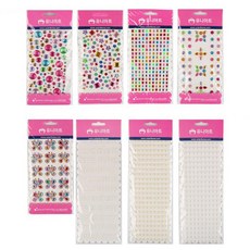 Uniart 珠珠貼紙10款套組 5號 S034, 混色, 1套